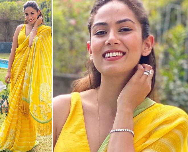 mira rajput in chiffon saree designs