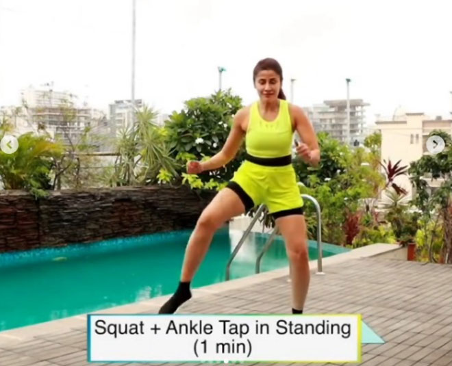 Squat + Ankle Tap in Standing