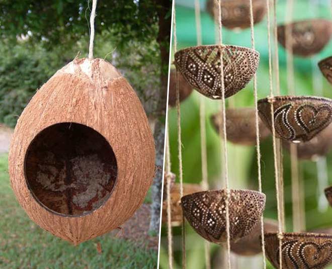 नारियल के छिलकों से सजाएं घर coconut shell