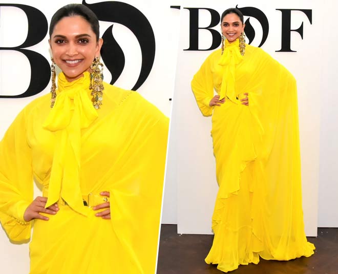deepika bollywood ruffle saree