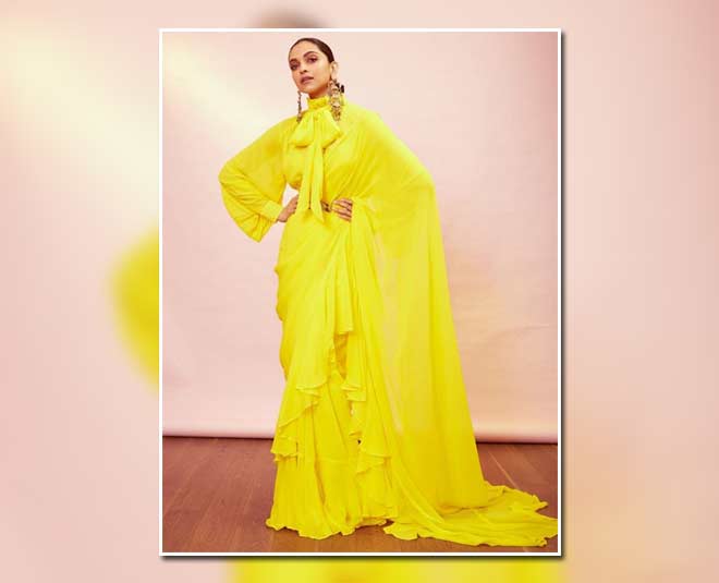 Deepika Padukone deepika bollywood yellow saree