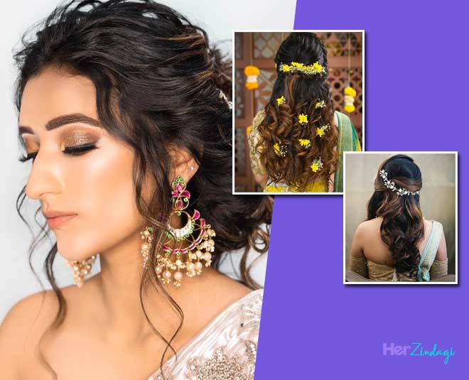 10 Best Hairstyles for Haldi Function | Pithi Ceremony 2023 | Indian  hairstyles, Long hair styles, Indian wedding hairstyles