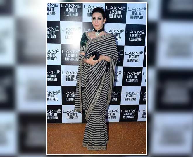 Shop Online Black and White Striped Saree with Embroidered Blouse – Pure  Elegance