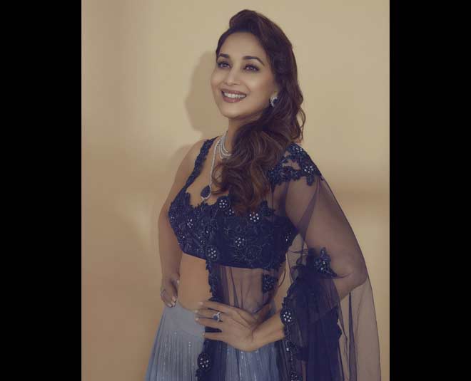 madhuri dixit ombre lehenga