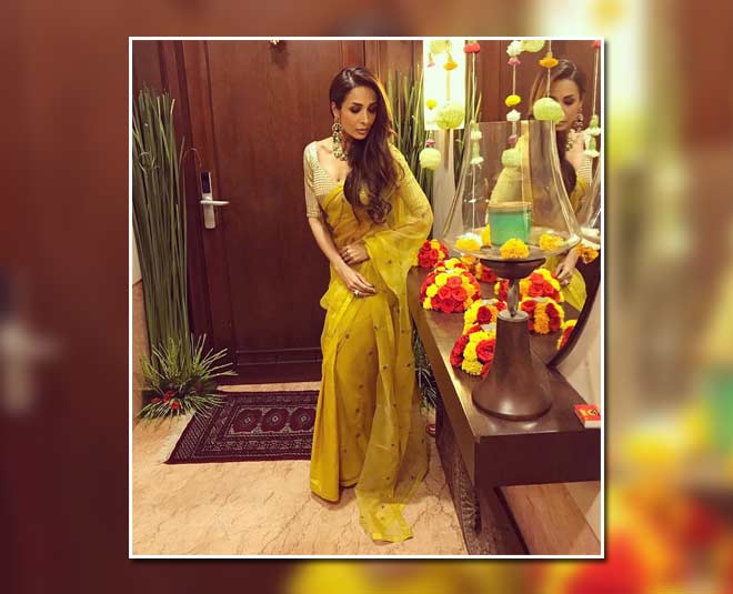 Malaika Arora Khan malaika bollywood yellow saree