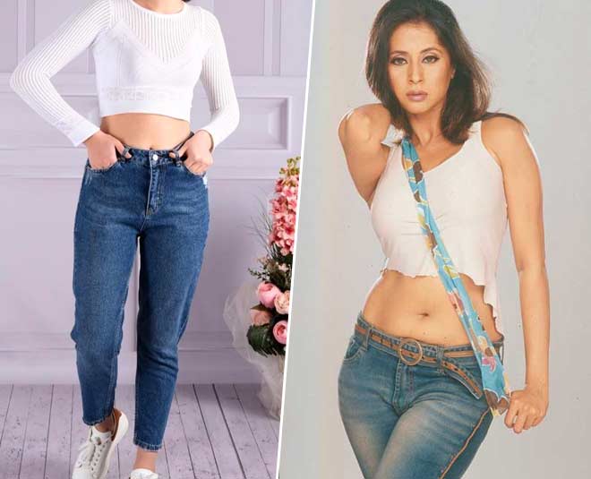 mom jeans crop tops