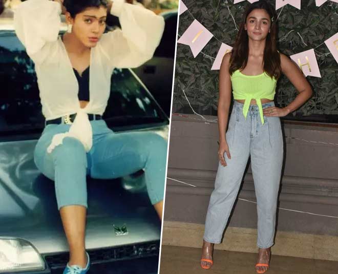 mom jeans knotted top look