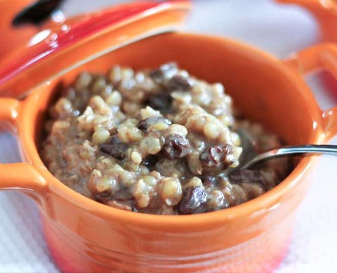 nutty brown rice and date sweet by chef kaviraj