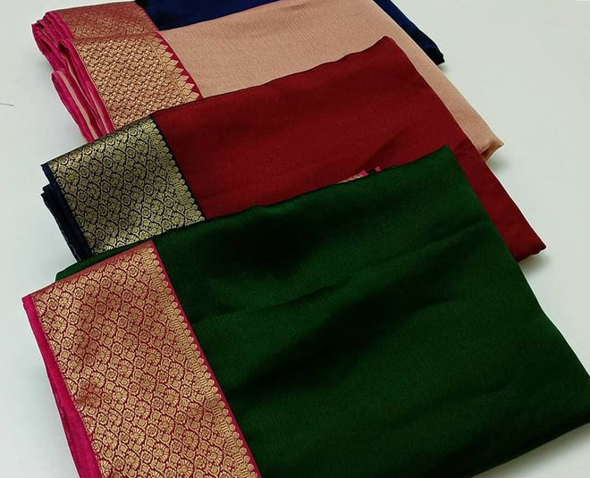 press your chiffon saree