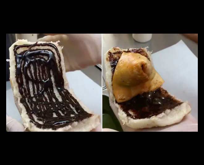 samosa pao with chocolate