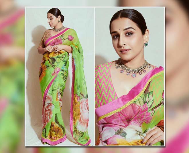 सिंपल शिफॉन साड़ी simple green saree