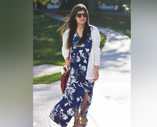 cardigan with maxi dress