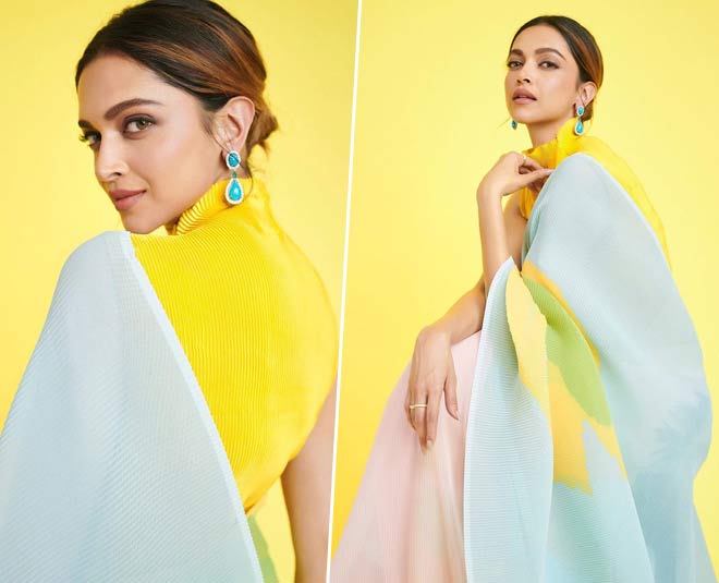deepika pleated saree