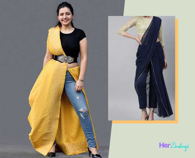 Latest Jeans Saree at Rs 600 | Begampura | Surat | ID: 25180664630