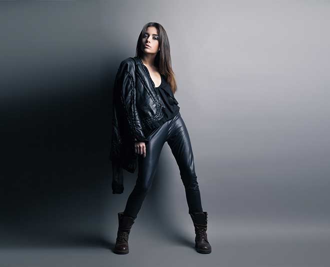 चमड़े की पैंट leather tights