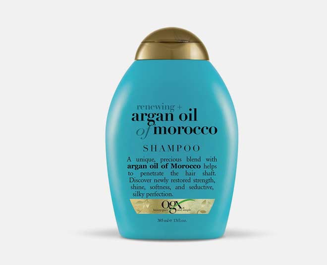 OGX रिन्यूइंग + मोरक्को आर्गन ऑयल शैम्पू ogx argan oil shampoo for frizzy hair