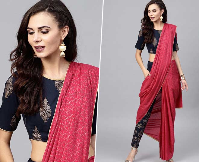 Pin by Zeisha on Saree & Blouse Design | Stylish party dresses, Black and  red saree, Saree blouse designs