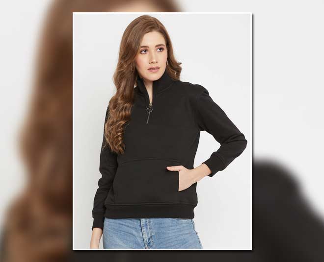 क्वार्टर-ज़िप स्वेटर zip neck sweater