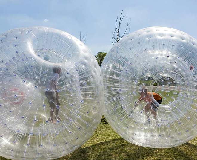 Zorbing inside 