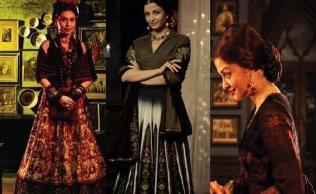 Sabyasachi Mukherjee has designed costumes for which of the three films? fims sabya