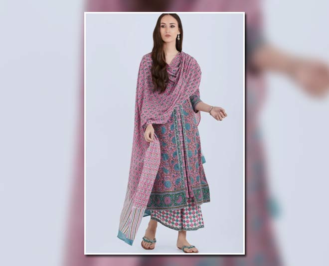Buy Gulzar Sameena Kurta | Pink Kurtas for Women | Farida Gupta