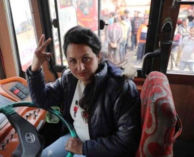 pooja devi first woman bus driver of jammu and kashmir inside 