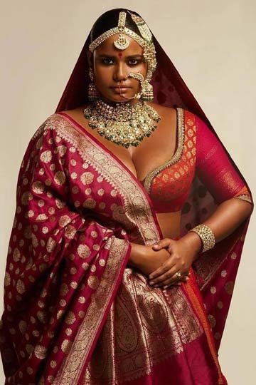 Plus size wedding discount saree