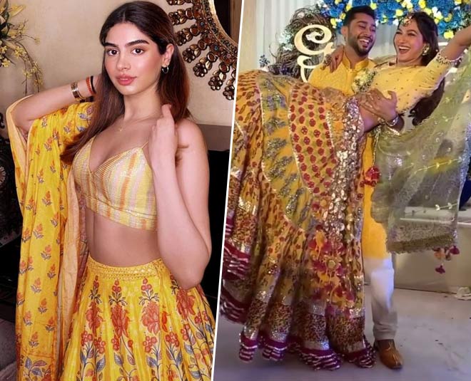 Buy yellow color latest designer lehenga for wedding and haldi ceremon –  Joshindia