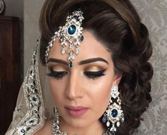 Exquisite Gold Plated Wedding Tikka: Enhance Your Bridal Hairstyle – Masayaa