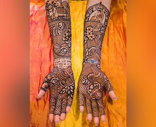 This bride's mehendi design is fit for a queen! 👑 The intricate 'doli'  style pattern on her hands is a stunning ode to tradition and ... |  Instagram