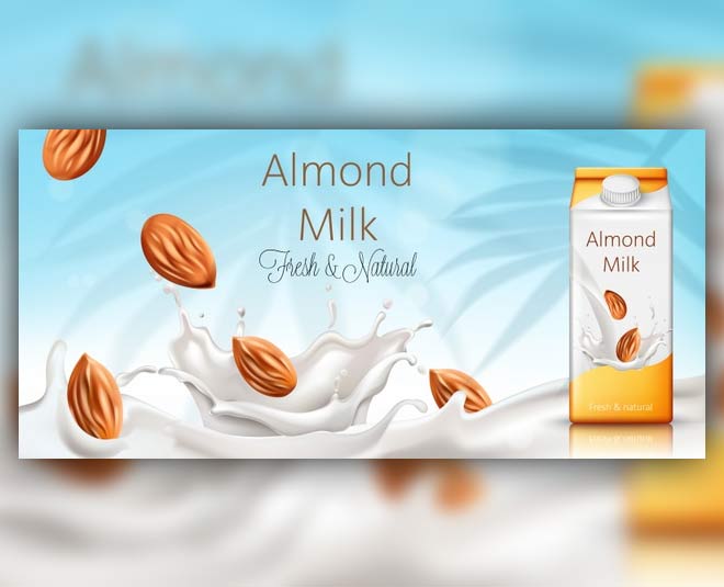 carton box with almond milk inside 