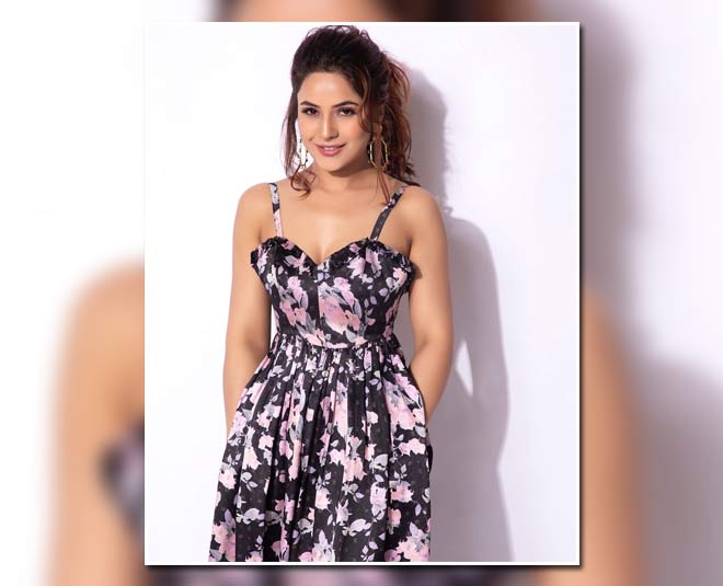 shehnaz gill stylish dress inside 