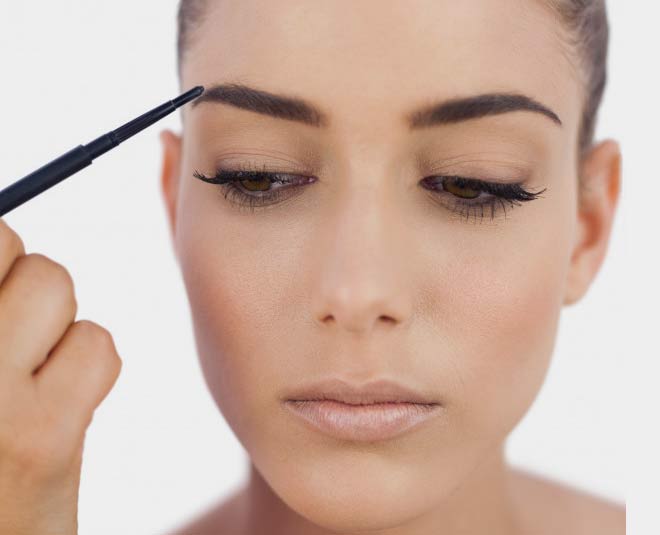 use an eyebrow stencil for bolder brows inside 