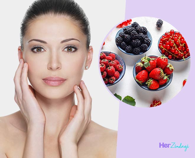 different berries and face pack
