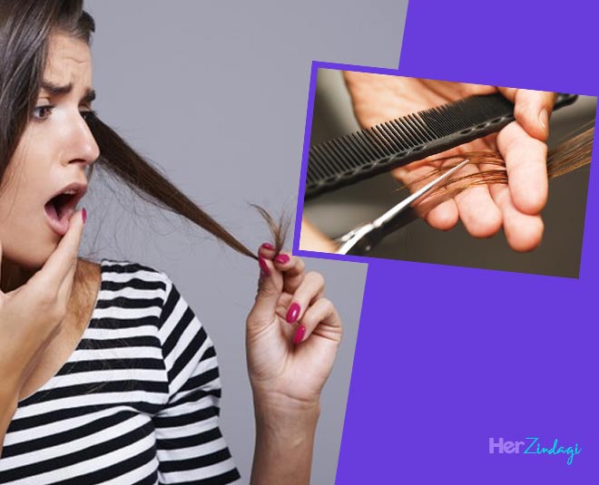  How To Get Rid Of Split Ends Without Cutting Length At Home How To 