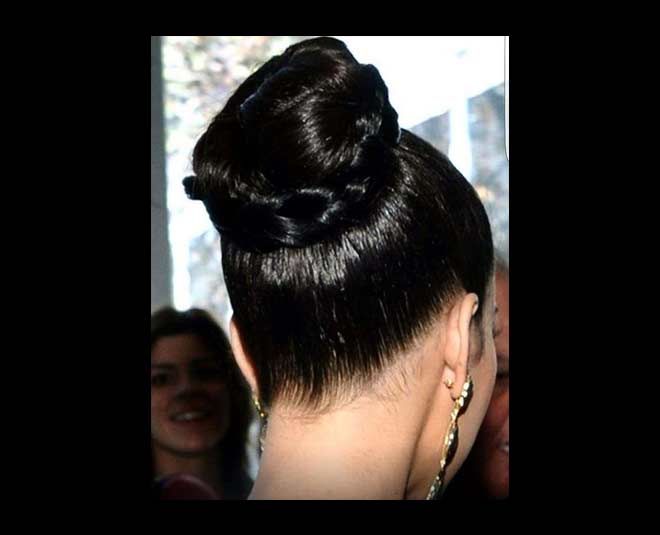 simple top bun hairstyle
