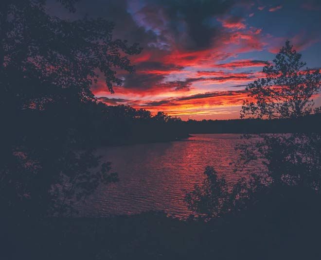 sunset painting view