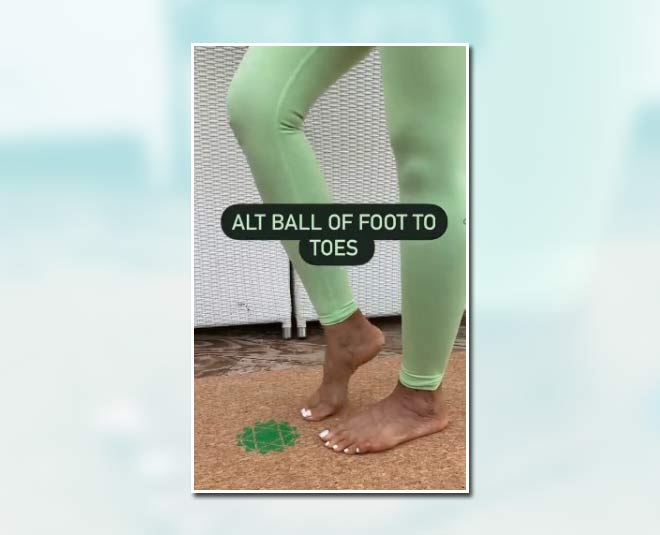 Alternate ball of foot to toes inside 
