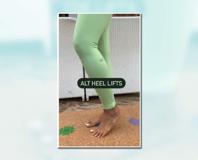 Alternate heel lifts inside 