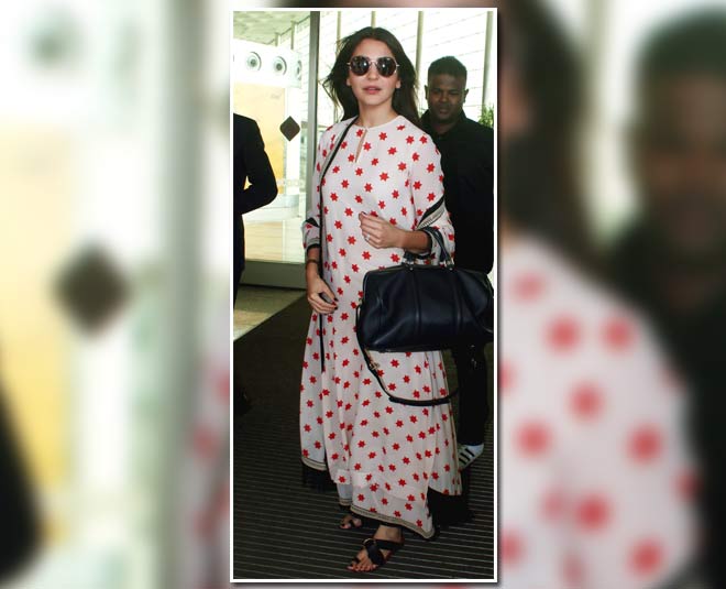 Anushka Sharma rocks budget friendly anarkali kurta set at airport