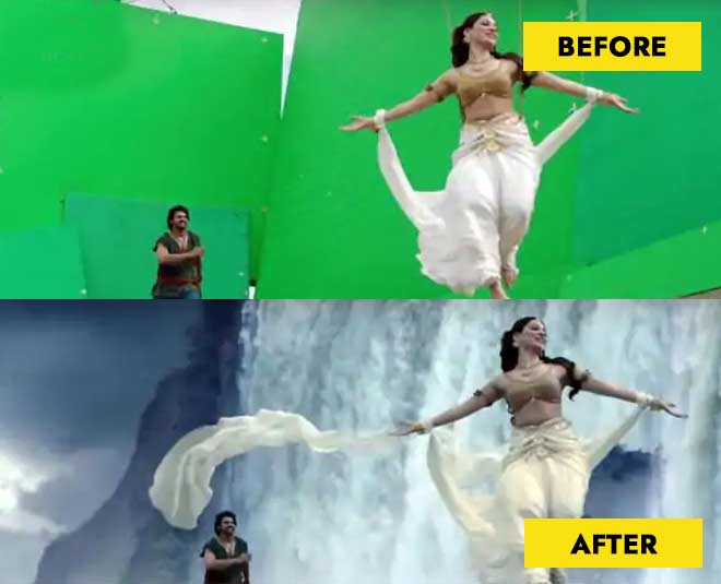 'बाहुबली' फिल्म का झरना- bahubali waterfall vfx