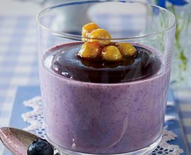 blue berry pannakota