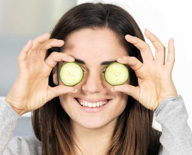 cucumber for eyes inside