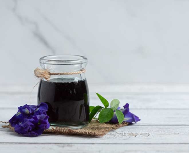 face mask of butterfly pea flower