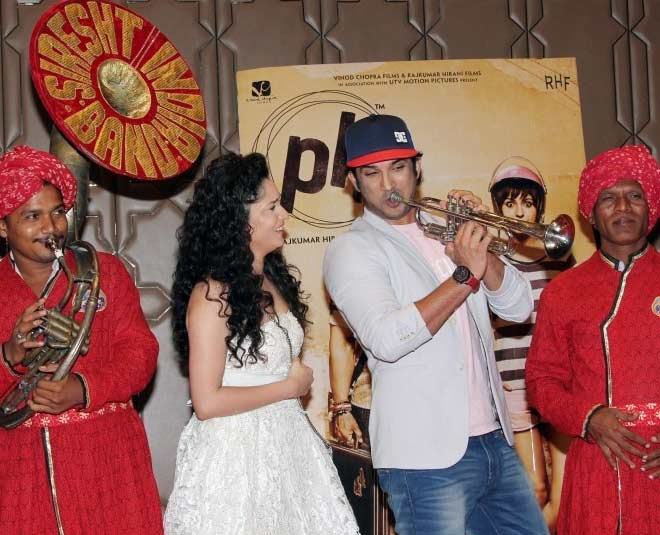पीके के प्रमोशन के दौरान मस्ती करते सुशांत film pk