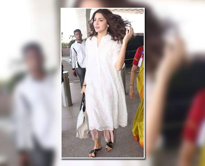 Anushka Sharma rocks budget friendly anarkali kurta set at airport