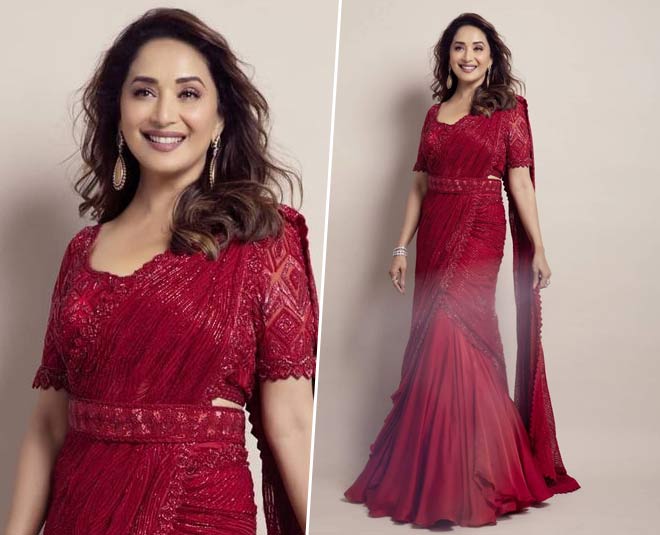 लहंगा विद बेल्ट madhuri lehenga blunder