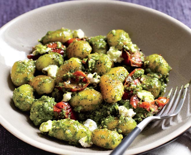 pesto tossed potato