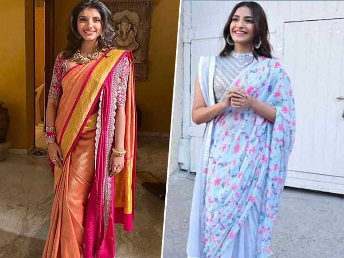 How To Drape A Dupatta On Saree Like Bollywood Actress | how to drape a  dupatta on saree like bollywood actress | HerZindagi