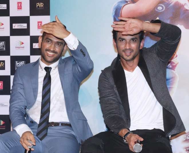 असली धोनी और फिल्मी धोनी की जोड़ी sushant with ms dhoni
